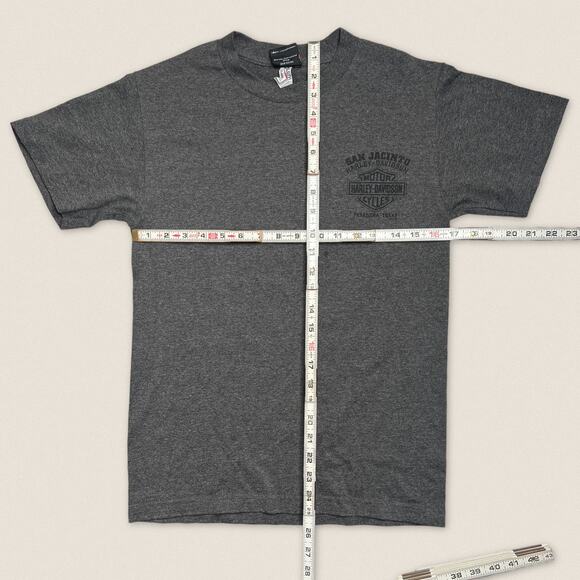 Y2K Harley Davidson Gray Tee T-shirt | Size Small | San Jacinto Texas - Picture 3 of 5